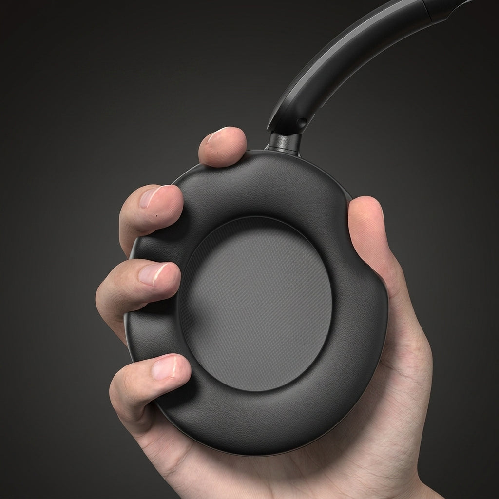 Noise Isolating Wireless Over-Ear Headphones Black