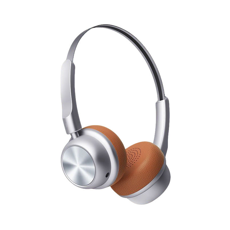 Retro Style Bluetooth On-Ear Headphones Beige with Wired Connection
