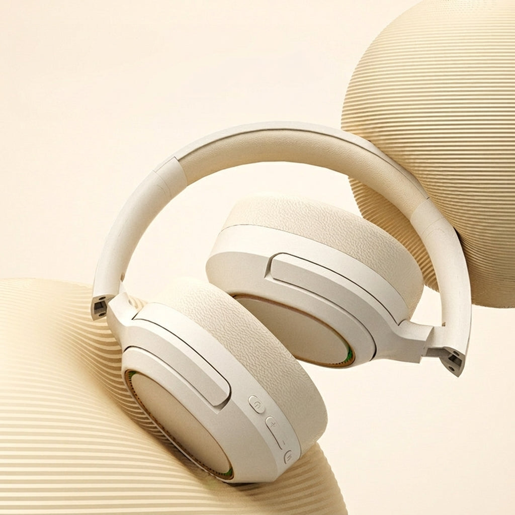 Wireless Over-Ear Headphones White with Wired Connection