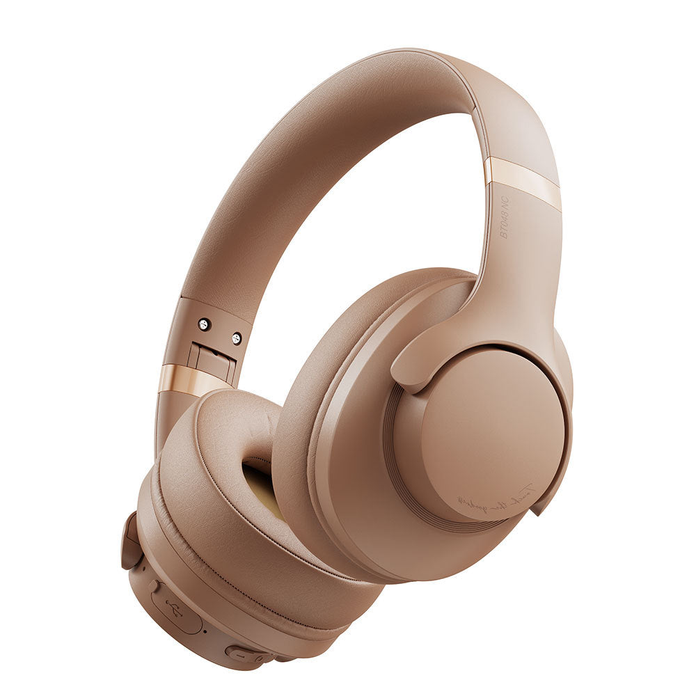 Khaki Wireless Over-Ear Headphones with Active Noise Cancellation